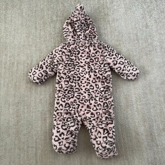NWT Ollie’s Place Baby Girl Animal Print Faux Fur Bunting One Piece 6-12m - Picture 4 of 10